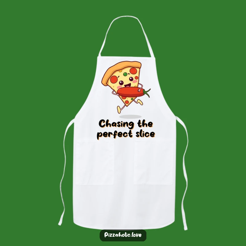 Funny Pizza Runner Apron: Excited Slice, Pepperoni Chef, Kitchen Fun Gift