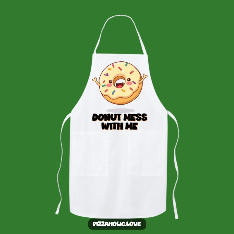 Funny Cheerful Donut Apron: Sprinkled Wear for Baking and Fun
