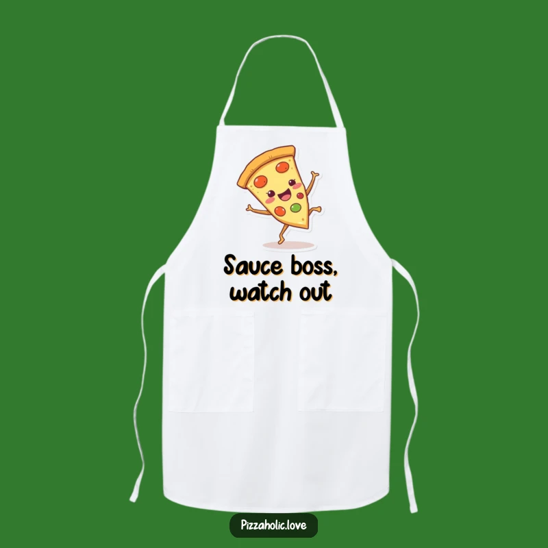 Funny Pizza Cartwheel Apron: Joyful Slice Kitchen Wear for Pizza Party Fun