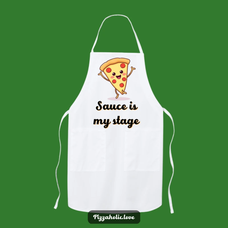 Funny Pizza Dance Apron: Cook with Joy, Hilarious Kitchen Gift