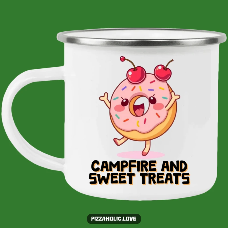 Funny Donut Dance Camping Mug: Sweet Sips on Outdoor Adventures