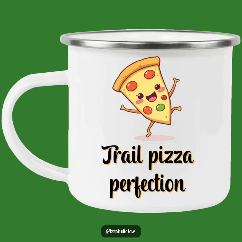 Funny Pizza Cartwheel Camping Mug: Durable Slice Cup for Outdoor Pizza Lovers