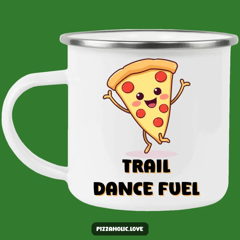 Funny Pizza Dance Camping Mug: Adventure Fuel, Hilarious Outdoor Gift