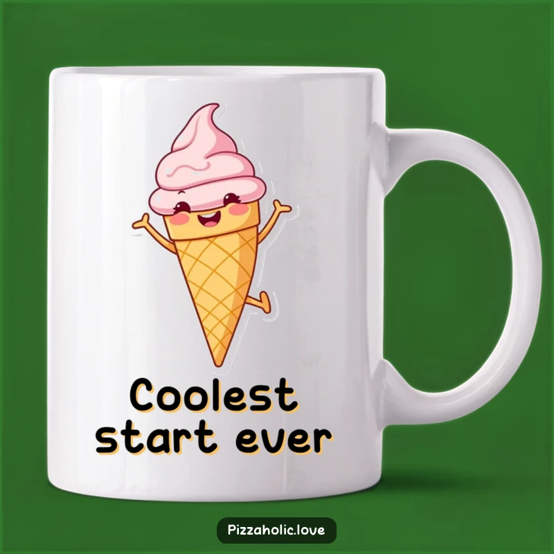 Cartwheeling Ice Cream Funny Mug - Sweet & Energetic Treat Gift