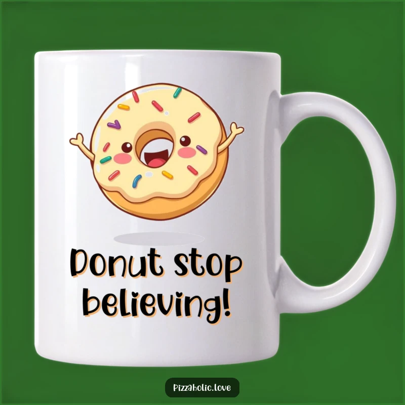 Funny Cheerful Donut Mug: Sprinkled Treat Gift for Energetic Mornings