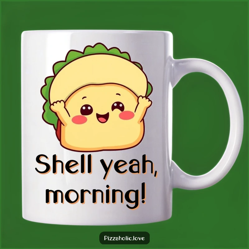 Funny Happy Taco Mug: Beaming Mexican Food Gift for Joyful Mornings