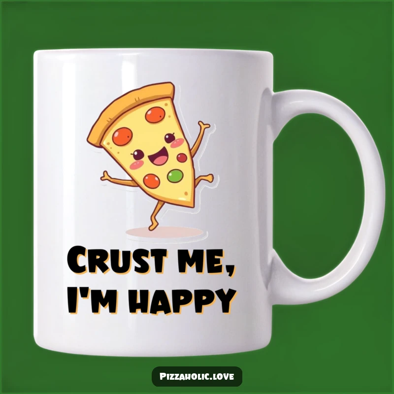 Funny Pizza Cartwheel Mug: Happy Foodie Gift for Pizza Lovers' Cheerful Mornings