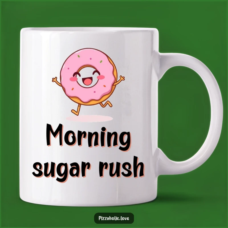 Happy Donut Funny Mug - Joyful Treat Gift for Sweet Tooth Lovers