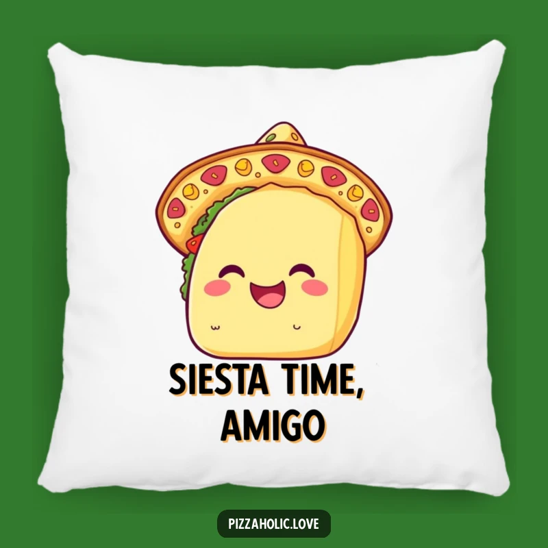 Funny Kawaii Taco Sombrero Pillow: Cozy Fiesta Comfort, Great Gift