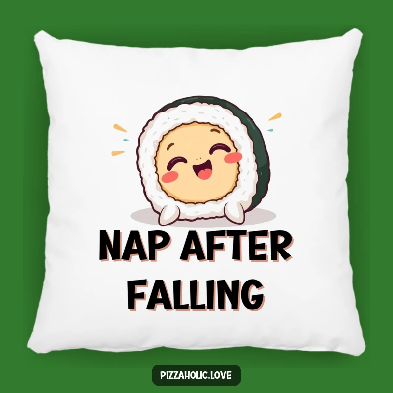 Funny Sushi Pratfall Pillow: Cozy Comfort with Comedic Style, Great Gift