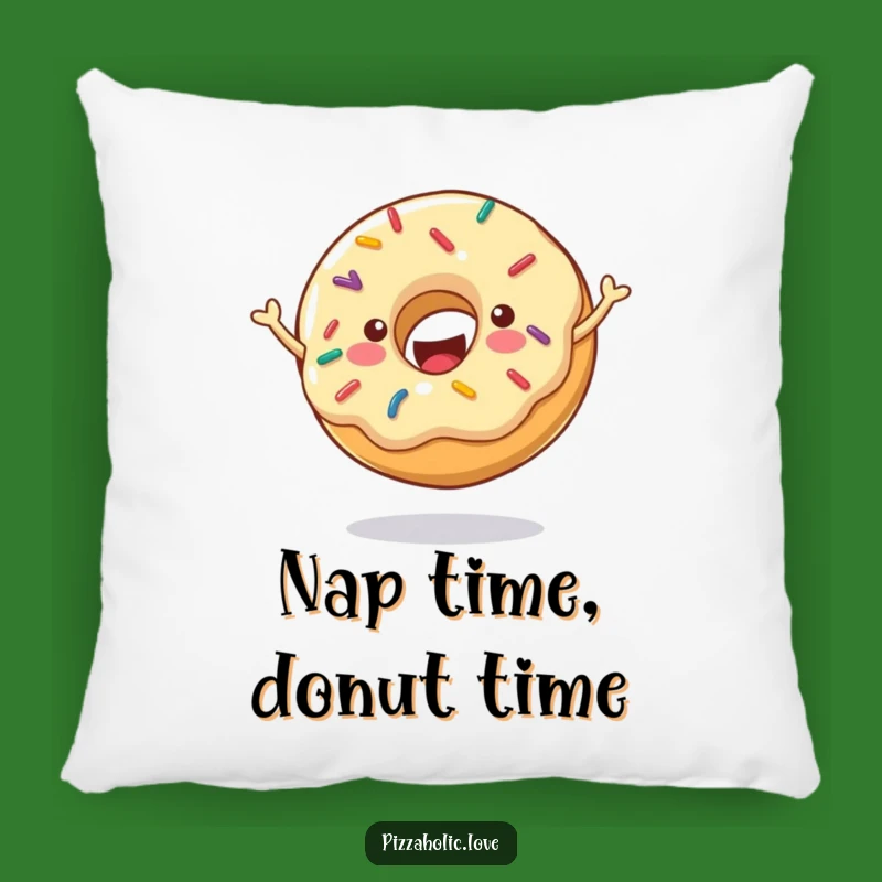 Funny Cheerful Donut Pillow: Cozy Sprinkled Cushion for Sweet Comfort