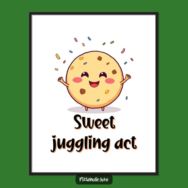 Digital Cookie Funny Art Print - Instant Sweetness & Whimsy for Walls