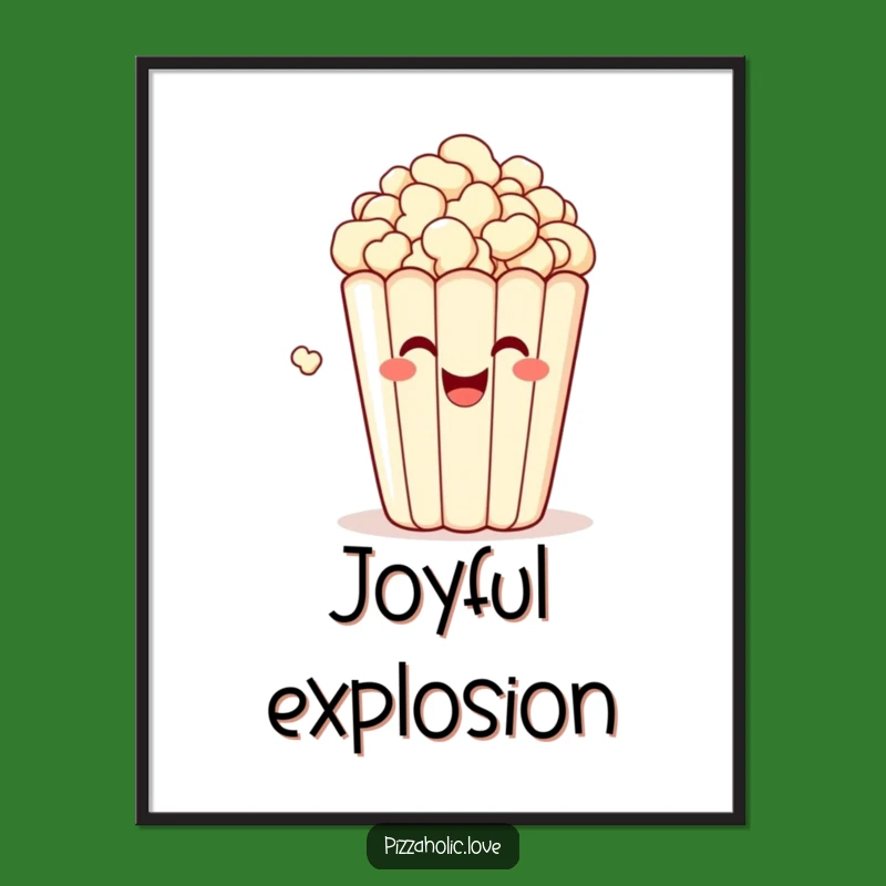 Digital Popcorn Funny Art Print - Instant Snack Fun for Walls