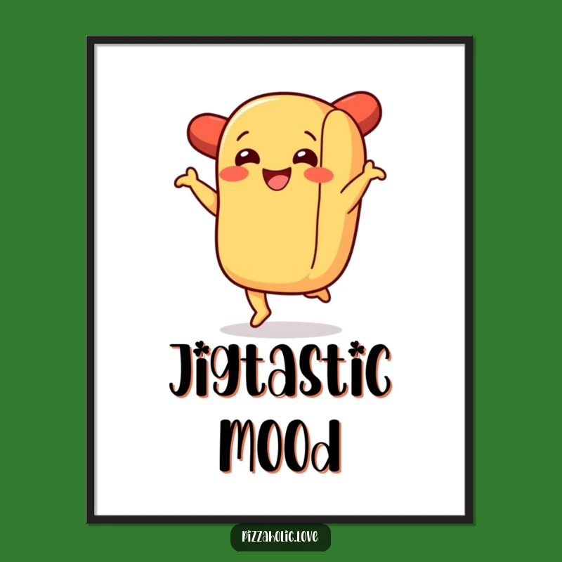 Funny Hot Dog Jig Digital Art: Instant Foodie Cheer, Downloadable Gift
