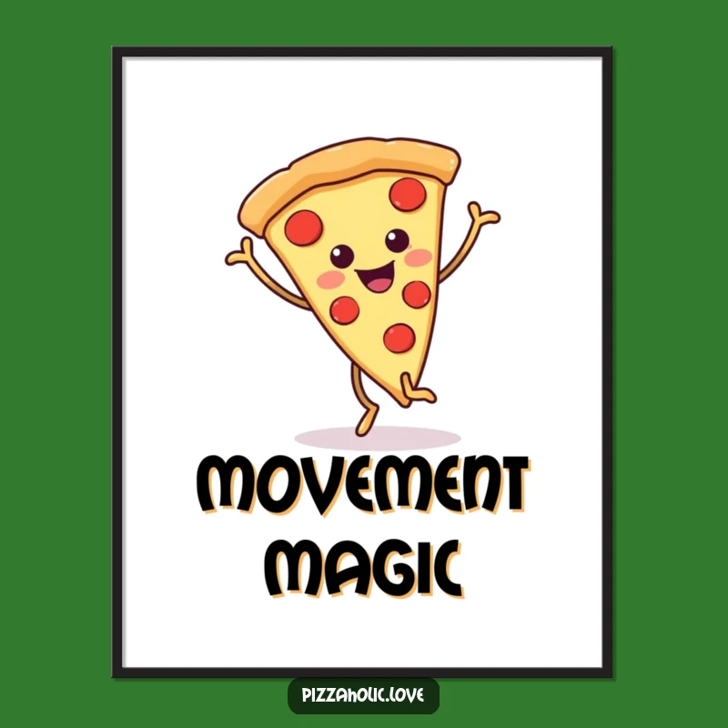 Funny Pizza Dance Digital Print: Instant Joy for Your Walls, Unique Gift