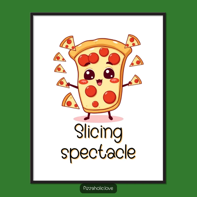Funny Juggling Pizza Digital Print: Instant Fun Art, Unique Foodie Gift