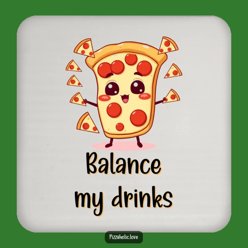 Funny Juggling Pizza Coaster: Protect Surfaces with Pizzazz, Gift