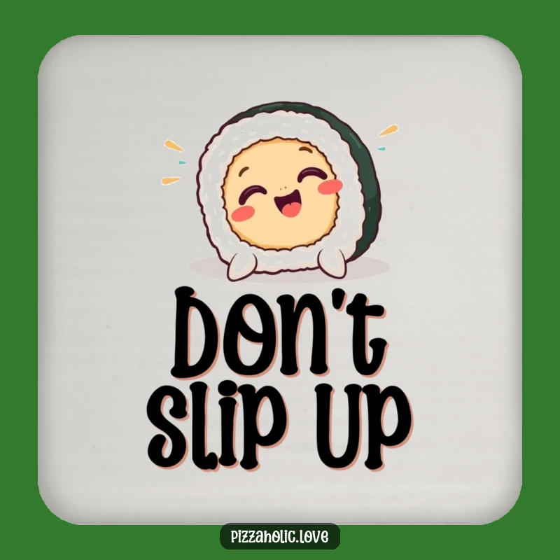 Funny Sushi Pratfall Coaster: Protect Surfaces with Humor, Gift
