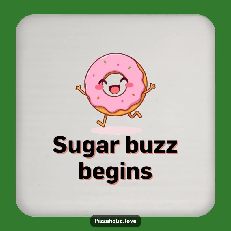 Donut Lover Funny Coasters - Protect Surfaces with Sweet Style