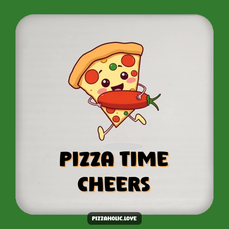 Funny Pizza Runner Coaster: Excited Slice, Pepperoni Protection, Table Gift