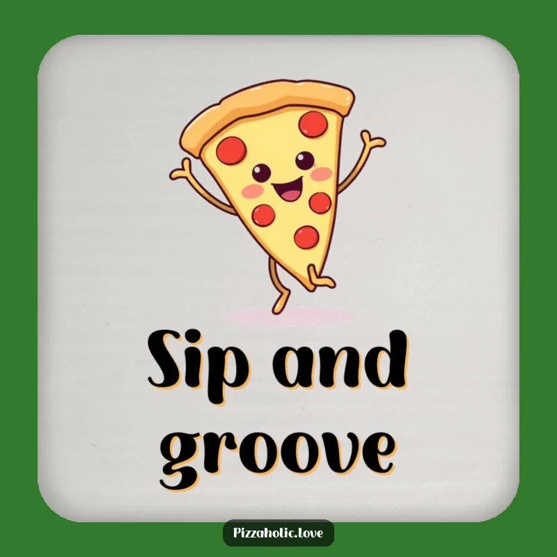 Funny Pizza Dance Coaster: Protect Surfaces with Hilarious Style, Gift