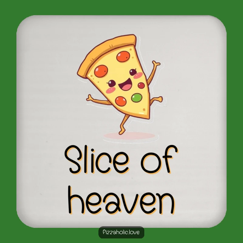 Funny Pizza Cartwheel Coaster: Joyful Slice Drink Protector for Pizza Fans