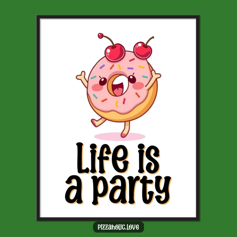 Funny Donut Dance Poster: Hilarious Sweet Treat Art for Walls