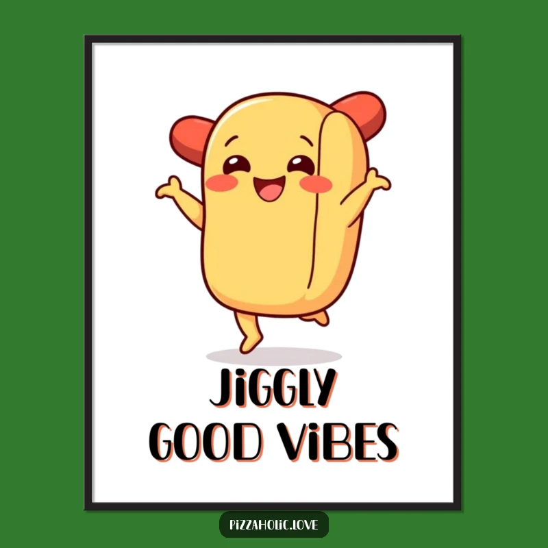 Funny Hot Dog Jig Poster: Celebrate Foodie Fun, Vibrant Wall Art Gift