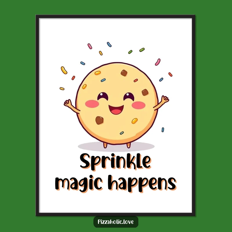 Whimsical Cookie Funny Poster - Sweet Art for Your Walls