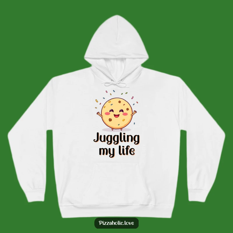Cozy Cookie Funny Hoodie - Warm Up with Juggling Sweetness