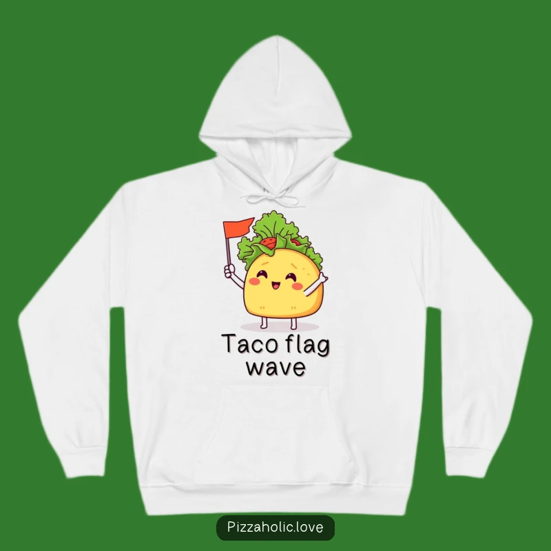 Funny Taco Flag Hoodie: Cheerful Taco, Lettuce Flag, Cozy Fiesta Gift