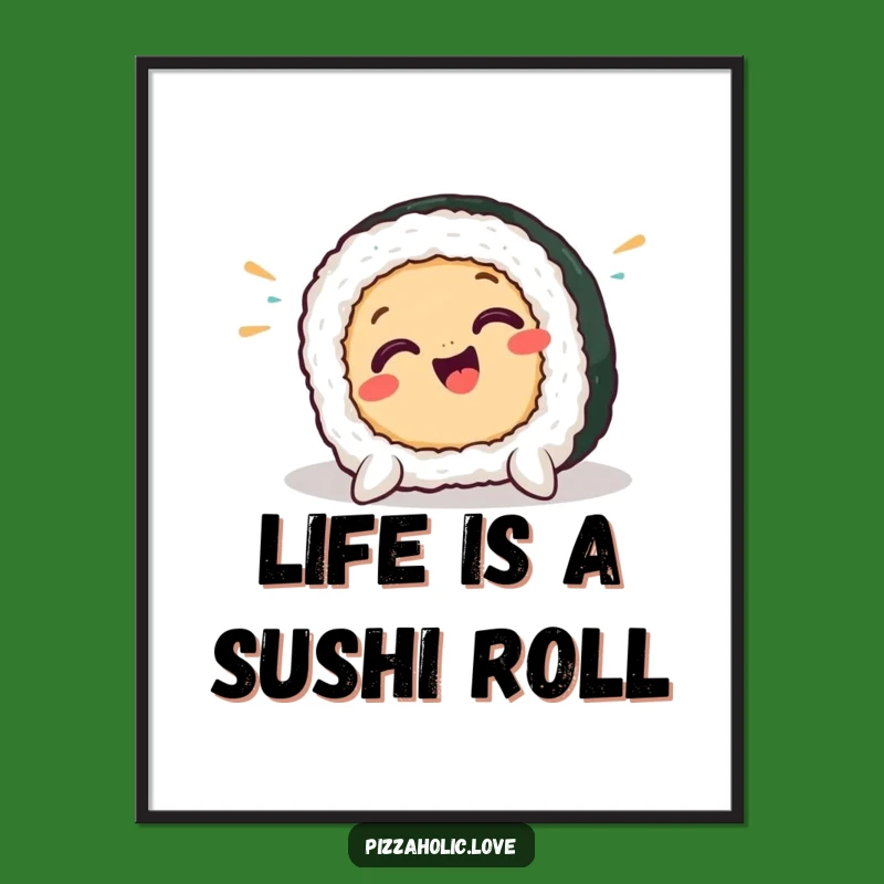 Free Printable Wall Art: Sushi Pratfall Funny Downloadable Decor