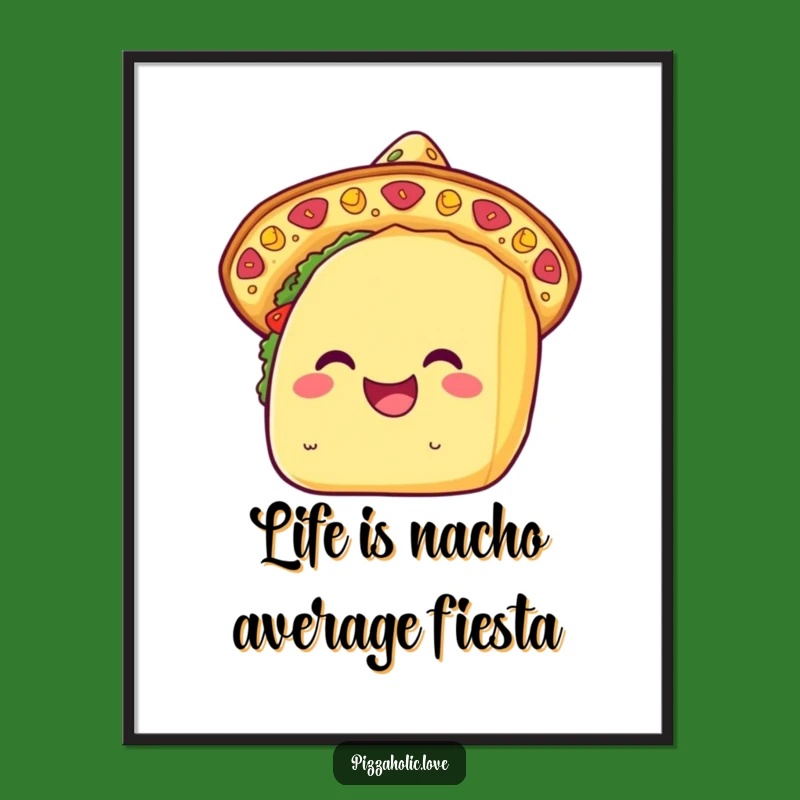 Free Printable Wall Art: Kawaii Taco Cheese Sombrero Funny Downloadable