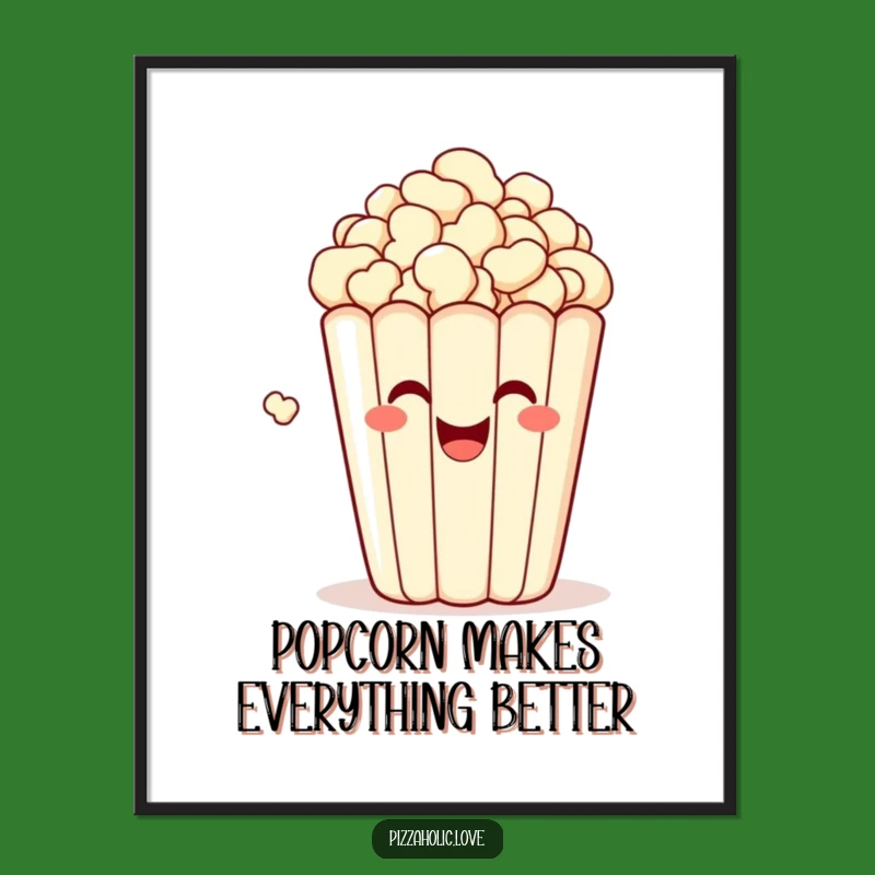 Free Printable Wall Art: Popping Popcorn Design for a Fun and Lively Space Downloadable