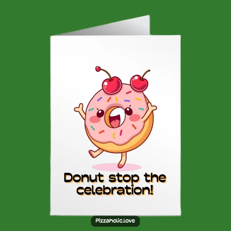 Free Printable Funny Donut Dance Birthday Card - Joyful Downloadable Gift
