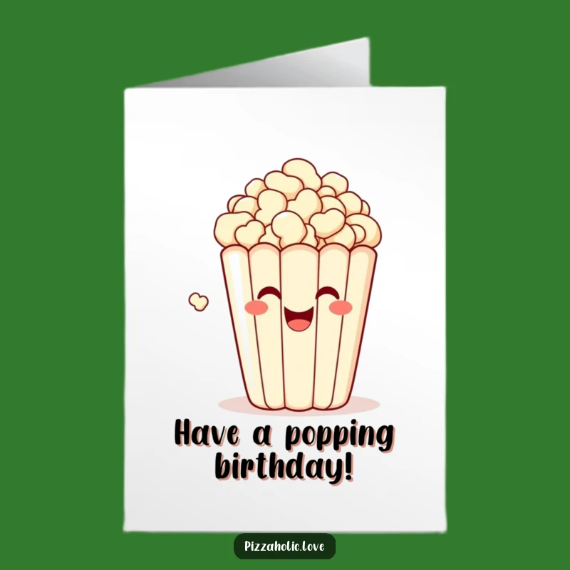 Funny Free Printable Birthday Card: Popping Popcorn for a Burst of Birthday Fun Downloadable Gift