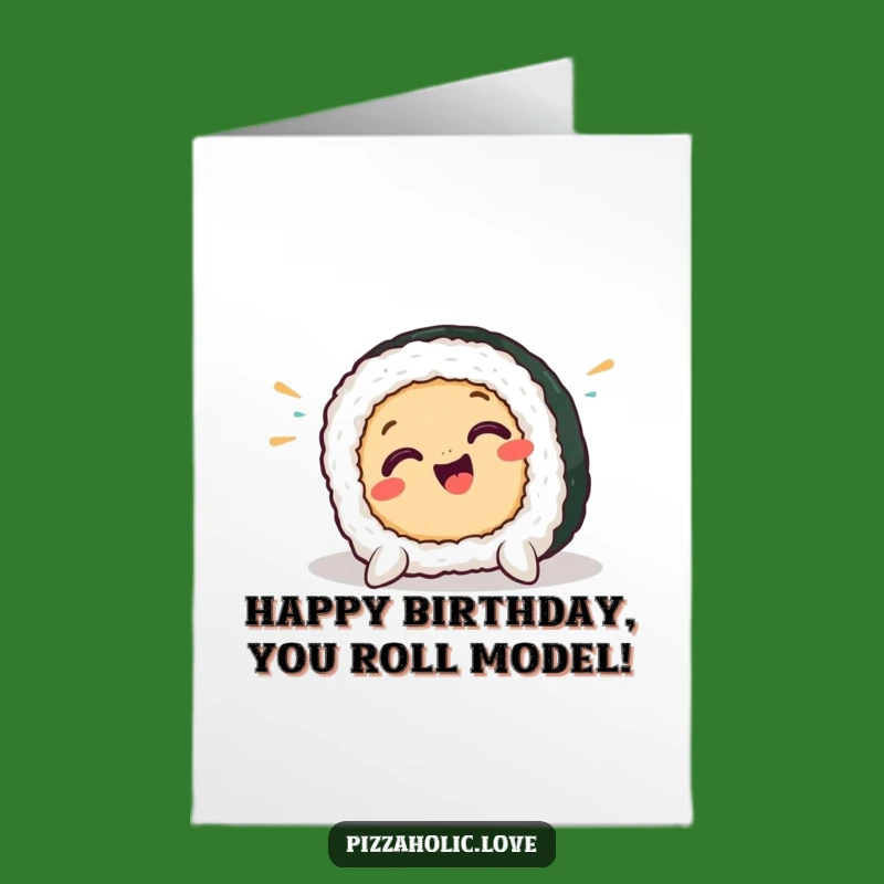 Free Printable Birthday Card: Sushi Pratfall Funny Downloadable Gift