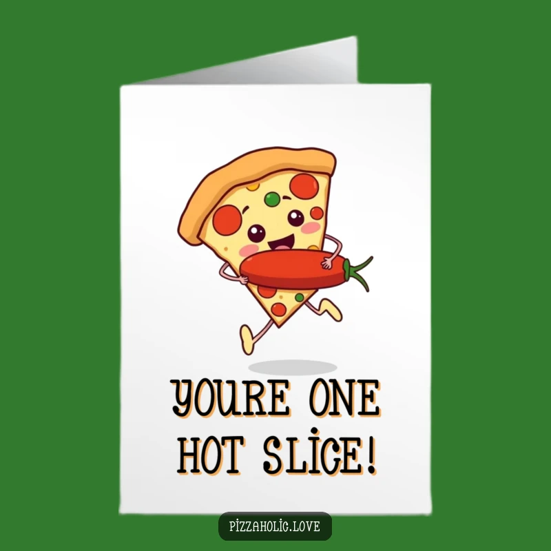 Free Printable Congrats Card: Pizza Running Pepperoni Celebration Funny