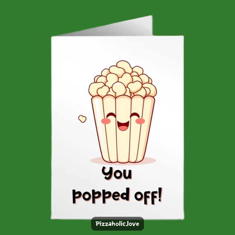 Free Printable Congrats Card: Popping Popcorn for Your Big Win Downloadable Gift