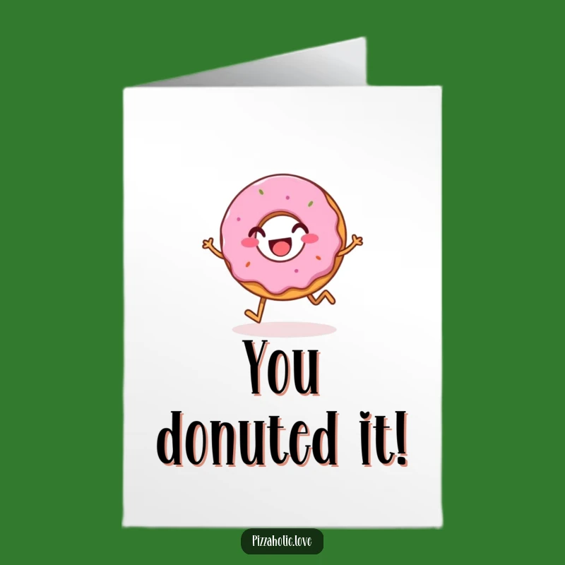 Free Printable Congrats Card: Happy Donut Hopping for Your Big Win Downloadable Gift