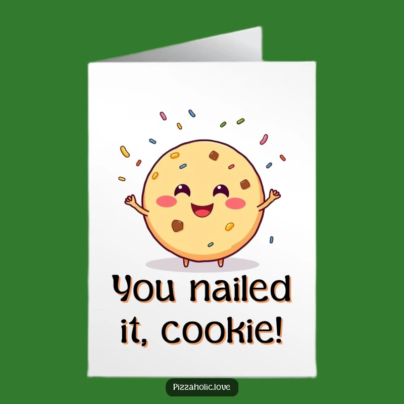 Free Printable Congrats Card: Juggling Cookie for Your Amazing Success Downloadable Gift