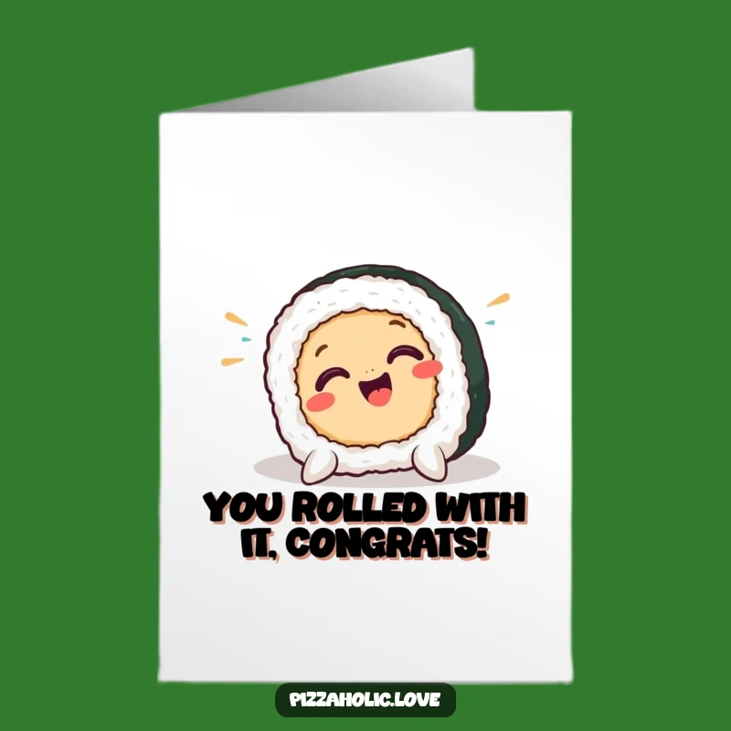 Free Printable Congrats Sushi Card: Pratfall Funny Downloadable