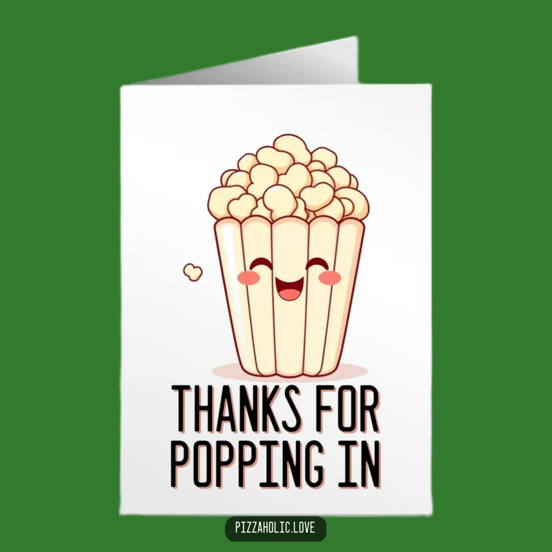Free Printable Thank You Card: Popping Popcorn to Show Your Appreciation Downloadable Gift