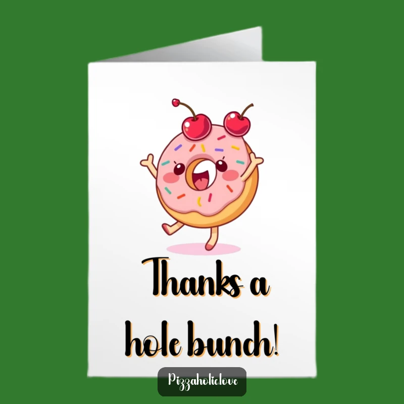 Free Printable Funny Donut Dance Thank You Card - Cheerful Downloadable Gift