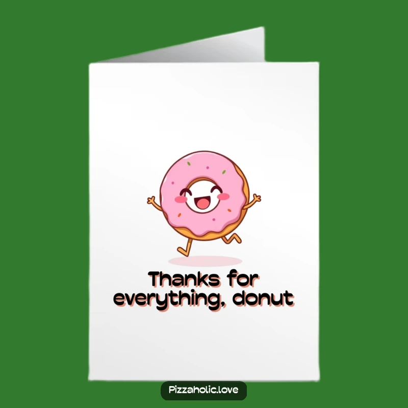 Free Printable Thank You Card: Happy Donut Hopping to Say Thanks Downloadable Gift