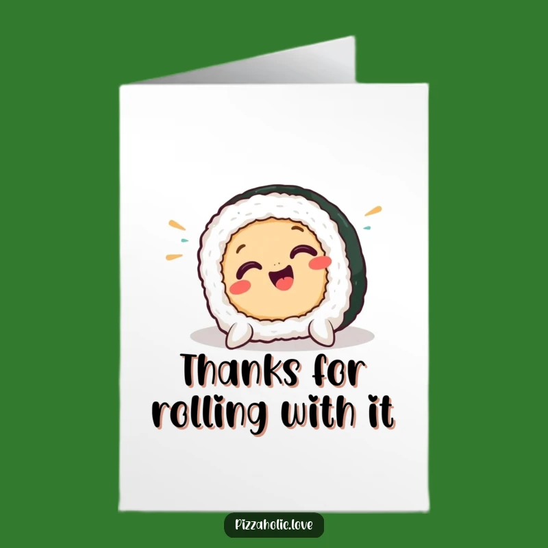 Free Printable Thank You Sushi Card: Pratfall Funny Downloadable