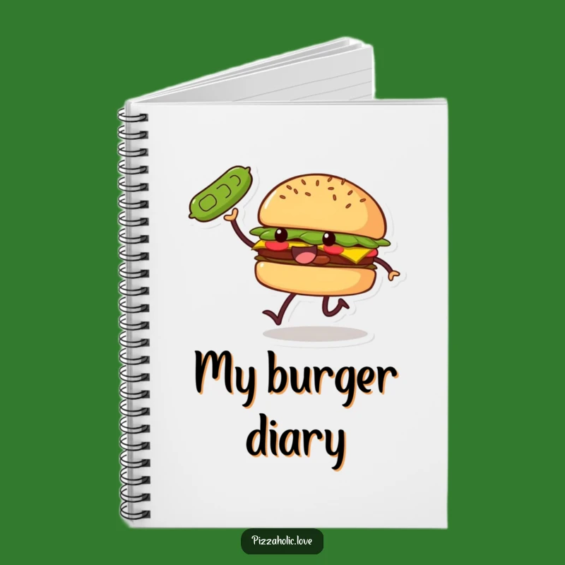 Funny Burger Skip Notebook: Smiling Patty, Pickle Toss, Journal Gift