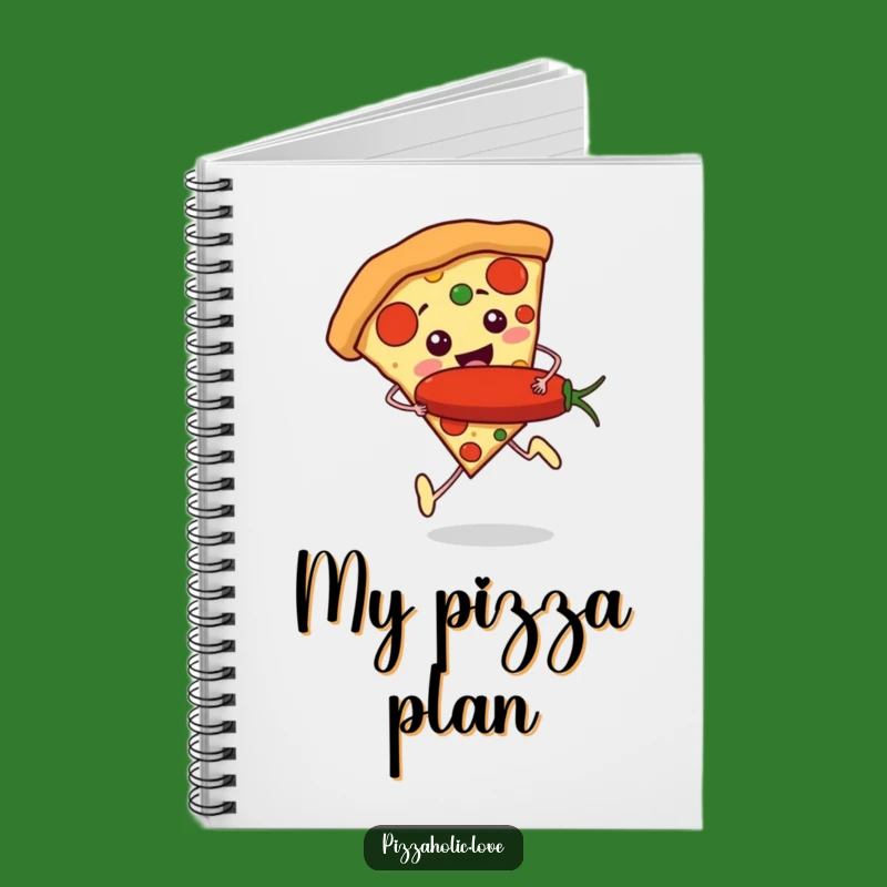 Funny Pizza Runner Notebook: Excited Slice, Pepperoni Ideas, Journal Gift
