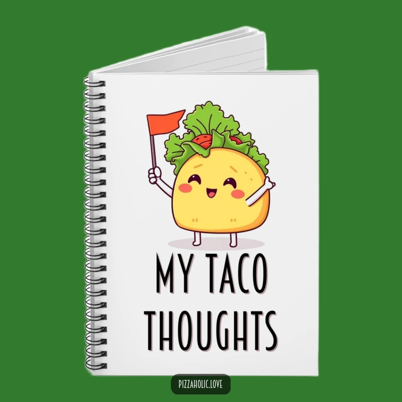 Funny Taco Flag Notebook: Cheerful Taco, Lettuce Flag, Fiesta Journal Gift