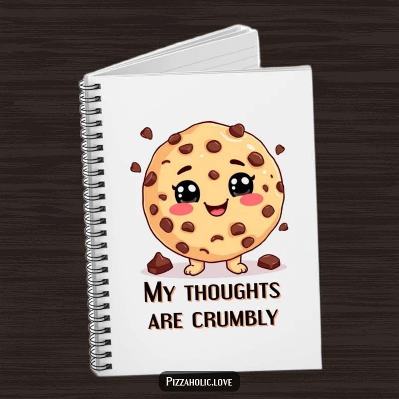 Funny Cookie Juggling Notebook: Cookie with a cheesy grin juggling chocolate chips, perfect for notes, funny gift.